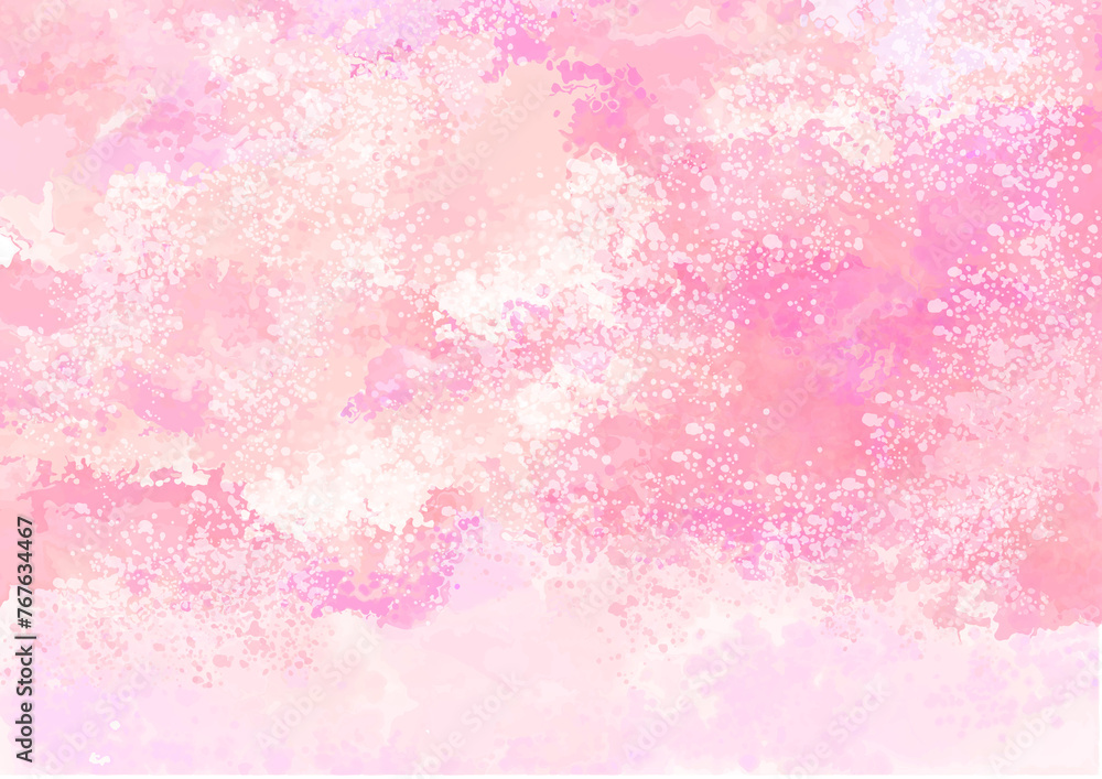 桜　春　ピンク　水彩　背景　イメージ