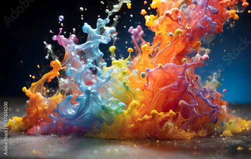 A colourful chemical reaction, Awesome colourful background wallpaper