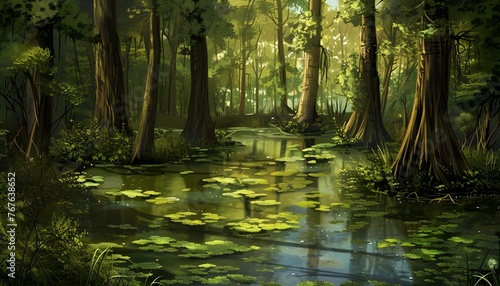 Seamless background location swamp for a computer game 