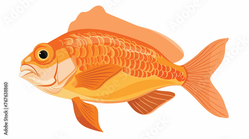 Fish Vector Icon Flat vector isolated on white background