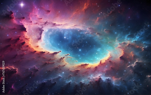 A very colourful space filled with lots of stars  Supernova background wallpaper