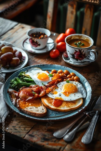 English breakfast. Food Photography © Daniil