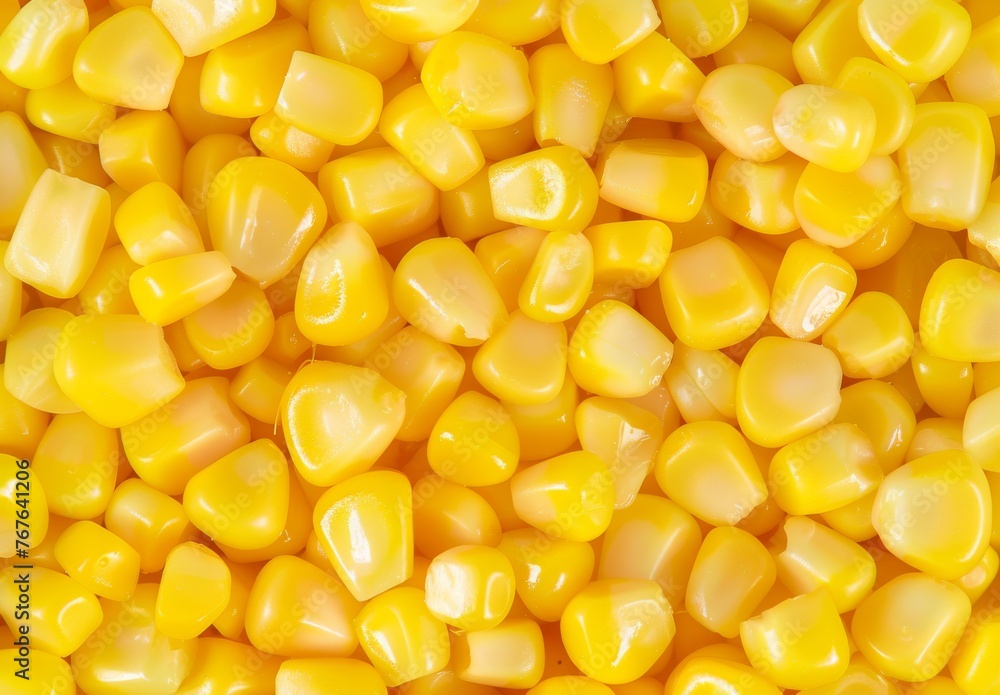 A close up of yellow corn kernels A close up of yellow corn kernels