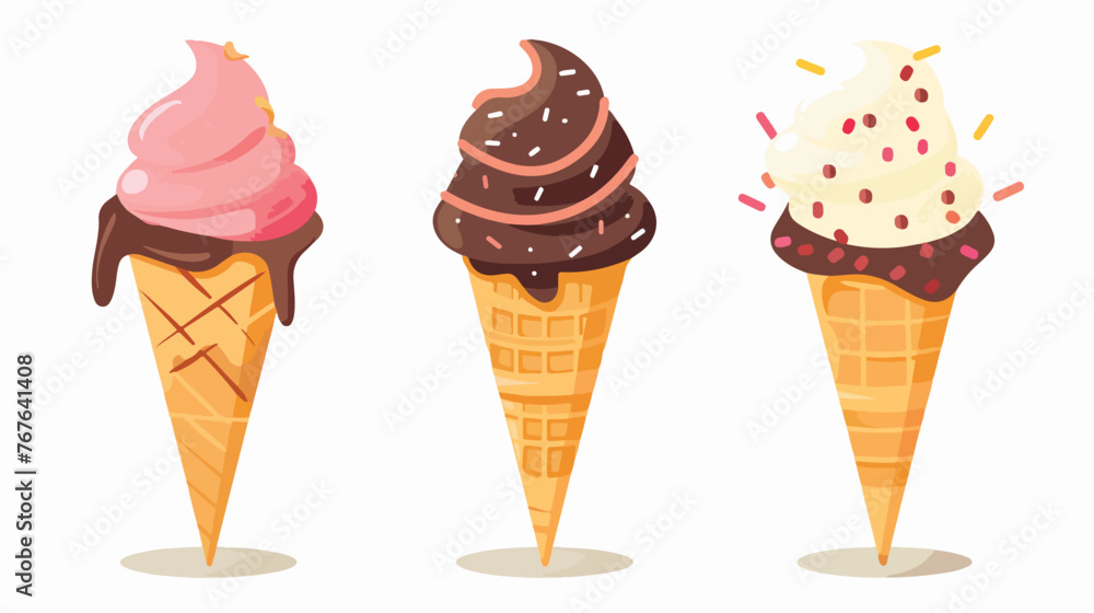 Ice cream vector clipart design Flat vector 