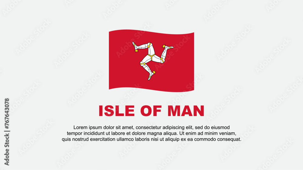 Isle Of Man Flag Abstract Background Design Template. Isle Of Man Independence Day Banner Social Media Vector Illustration. Isle Of Man Background