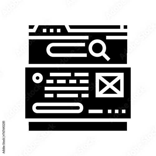 featured snippet seo glyph icon vector. featured snippet seo sign. isolated symbol illustration