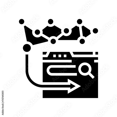 web 2.0 seo glyph icon vector. web 2.0 seo sign. isolated symbol illustration