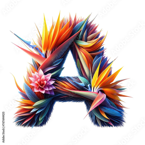 Isolated 3D Letter on a Clear PNG Canvas, Generative AI © faical