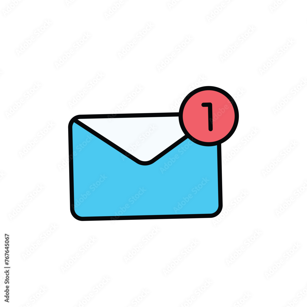 Envelope icon design with white background stock illustration Envelope icon design with white background stock illustration
