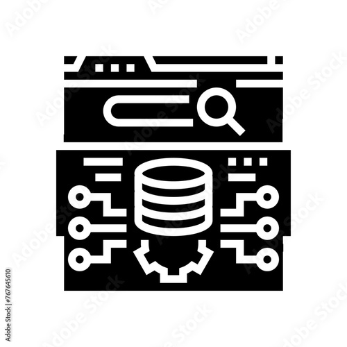 structured data seo glyph icon vector. structured data seo sign. isolated symbol illustration