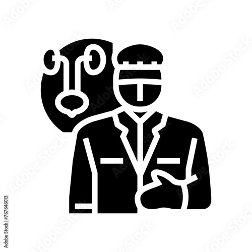 nephrologist urology glyph icon vector. nephrologist urology sign. isolated symbol illustration