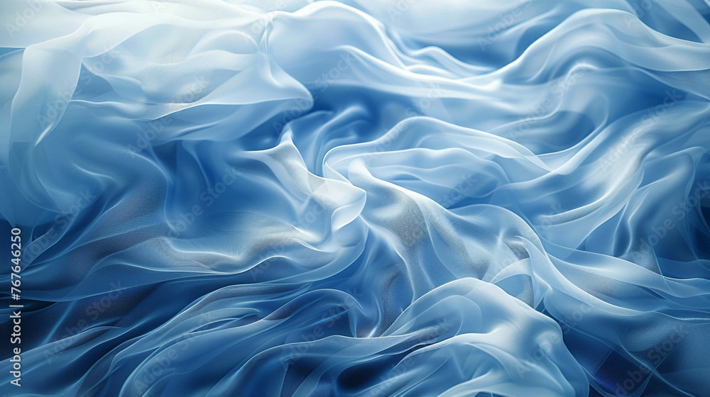 Luxurious Blue Silk Fabric Texture Waves Luxurious Blue Silk Fabric Texture Waves