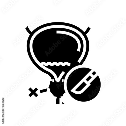 prostatectomy urology glyph icon vector. prostatectomy urology sign. isolated symbol illustration