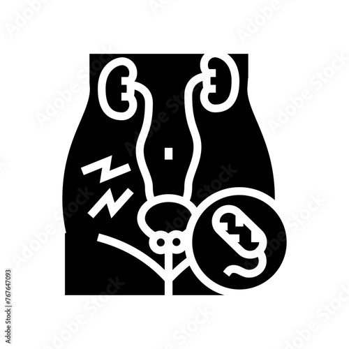 urethritis urology glyph icon vector. urethritis urology sign. isolated symbol illustration