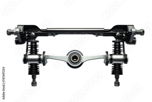 Glimpse of Art: A Detailed View of the Motorcycles Front End. On White or PNG Transparent Background. photo