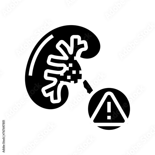 hydronephrosis urology glyph icon vector. hydronephrosis urology sign. isolated symbol illustration