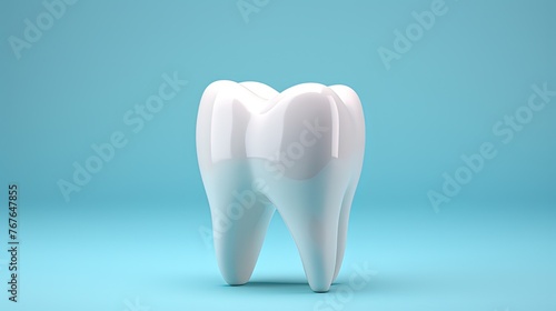 High-resolution image of a healthy tooth  isolated on a bright background. Generative AI