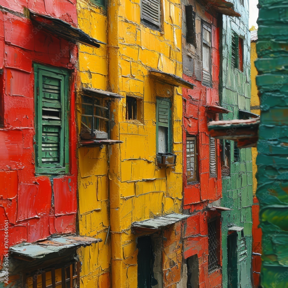 Colorful Urban Texture in La Boca