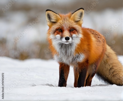 The red fox  formally recognized by its scientific designation  Vulpes vulpes.       