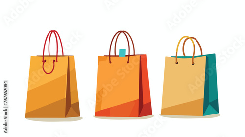 Bag shopping vector icon flat vector 