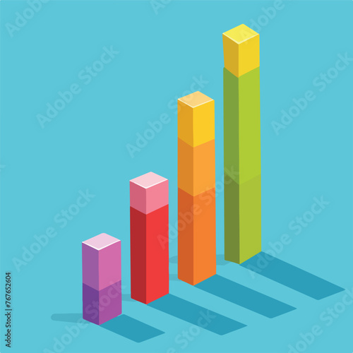Financial statistics bars graphic isolated icon vec