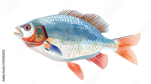 Bream fish on transparent background. Isolated object