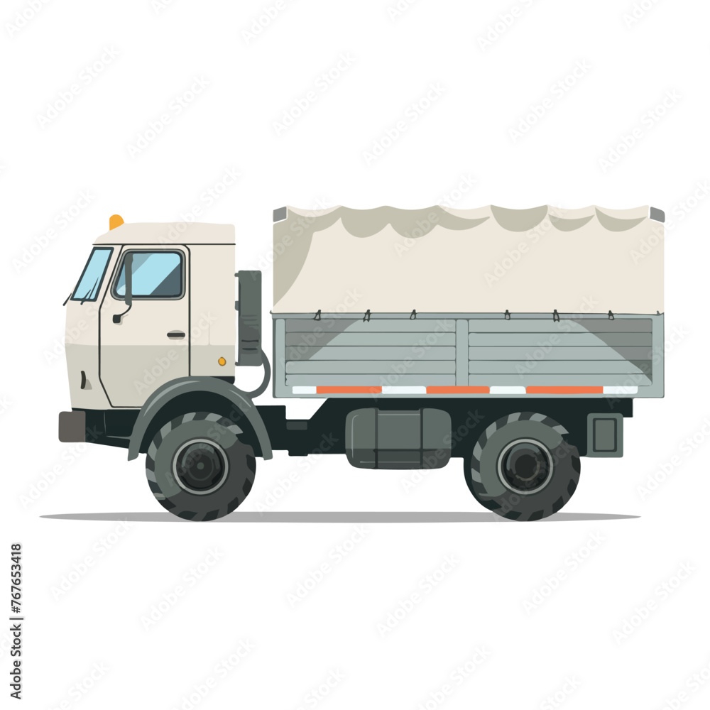 Flat design cargo truck icon vector illustration 