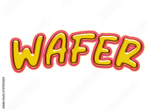 Wafer Biscuits, in English - ideal for website, email, presentation, postcard, book, t-shirt, sweatshirt, mug, photo, label, sticker, book, notebook, printable, 3d text with glowing