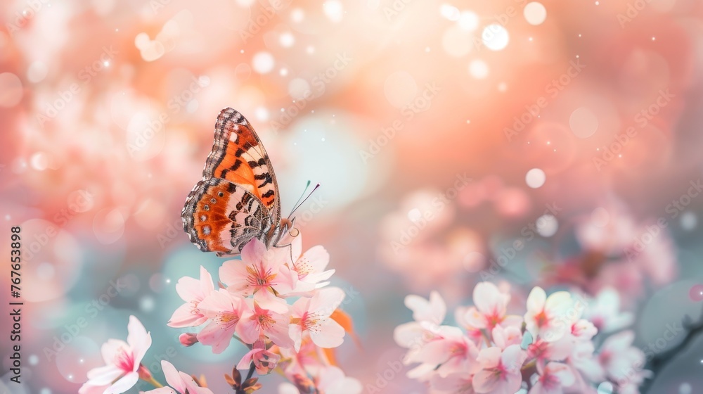 Obraz premium Butterfly's spring haven