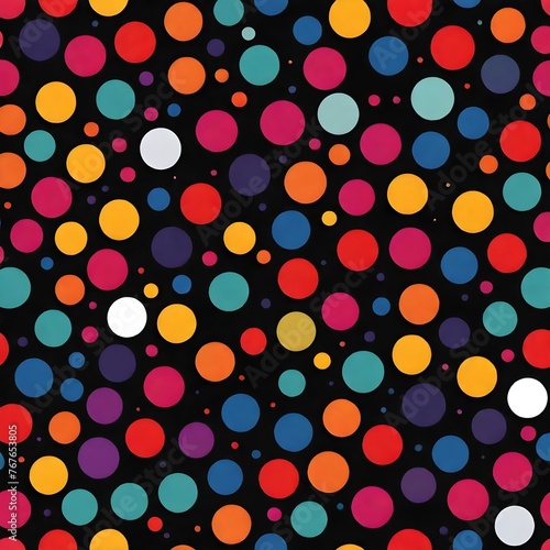 seamless abstract circles and lines shape colorful pattern.