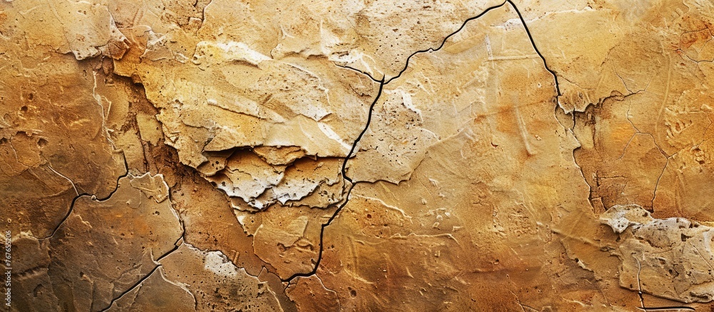 Fototapeta premium Sandstone texture with rough, scratched dirt background