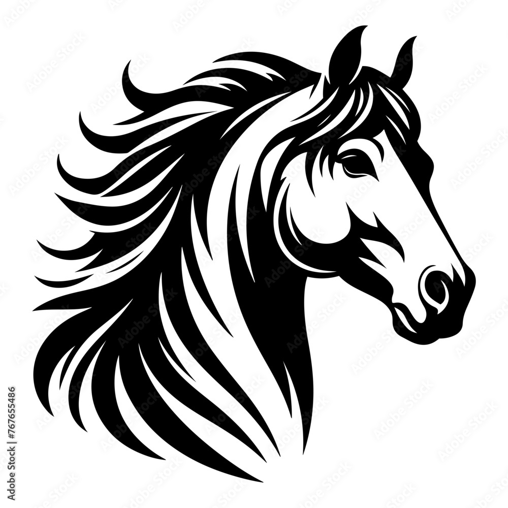 Horse Head Vector, Horse Silhouette Horse Head Vector, Horse Silhouette