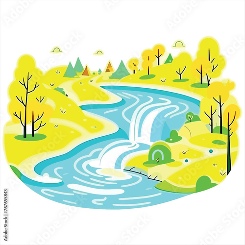 Wallpaper Mural VIew of sulfur spring of river Sentino near Grotte di Frasassi. Generative AI Torontodigital.ca