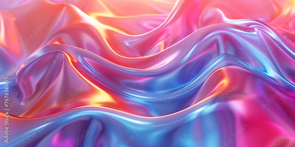 Vibrant 3D illustration of a dynamic, shimmering, and curved metallic wave for use in various designs. Vibrant 3D illustration of a dynamic, shimmering, and curved metallic wave for use in various designs.