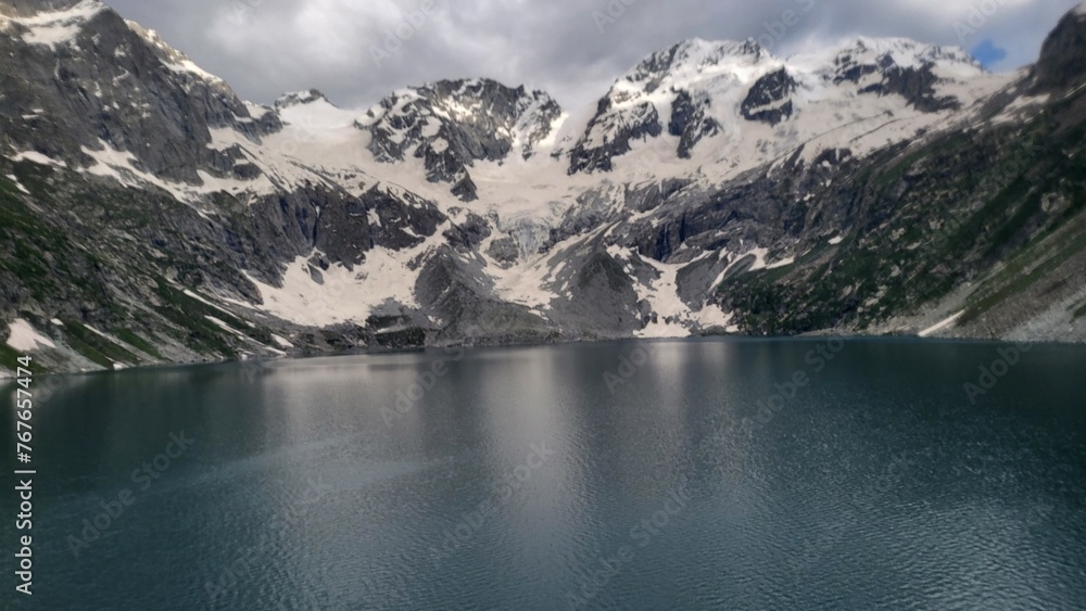 Katora Lake, Beautiful scenery with Glassier and crystal clean water in Kumrat Valley Pakistan.