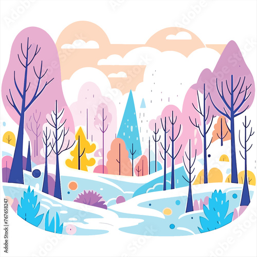 Wallpaper Mural Winter forest in the Carpathians. Generative AI Torontodigital.ca
