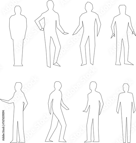 Adobe Illustrator Artwork Vector sketch design illustrator drawing of a simple person for completeness of the image