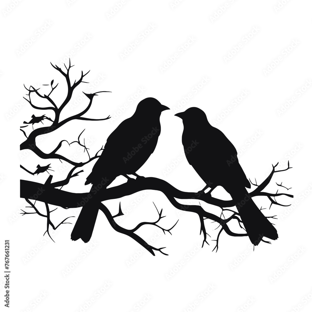 A bird sitting on top of a tree branch A bird sitting on top of a tree branch