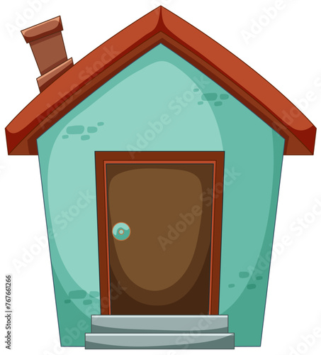 Simple stylized vector illustration of a small house
