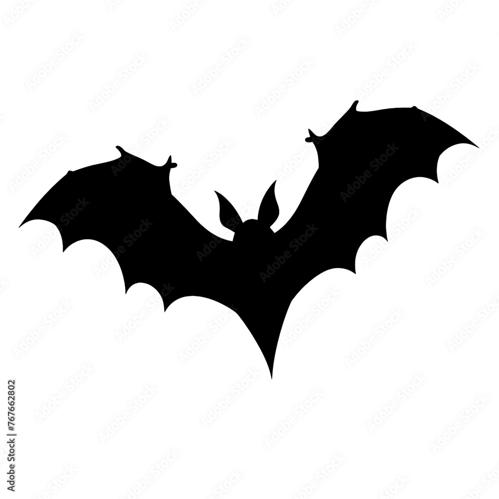 Black silhouettes of bats on a white background Black silhouettes of bats on a white background