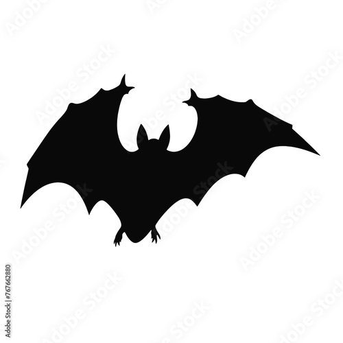 Black silhouettes of bats on a white background