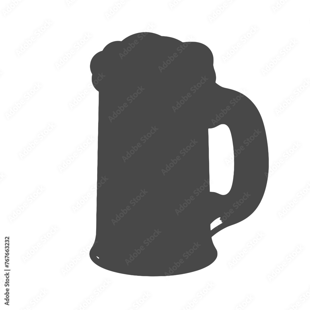 Glass mug of beer. Hand drawn vector illustration isolated on white. Glass mug of beer. Hand drawn vector illustration isolated on white.