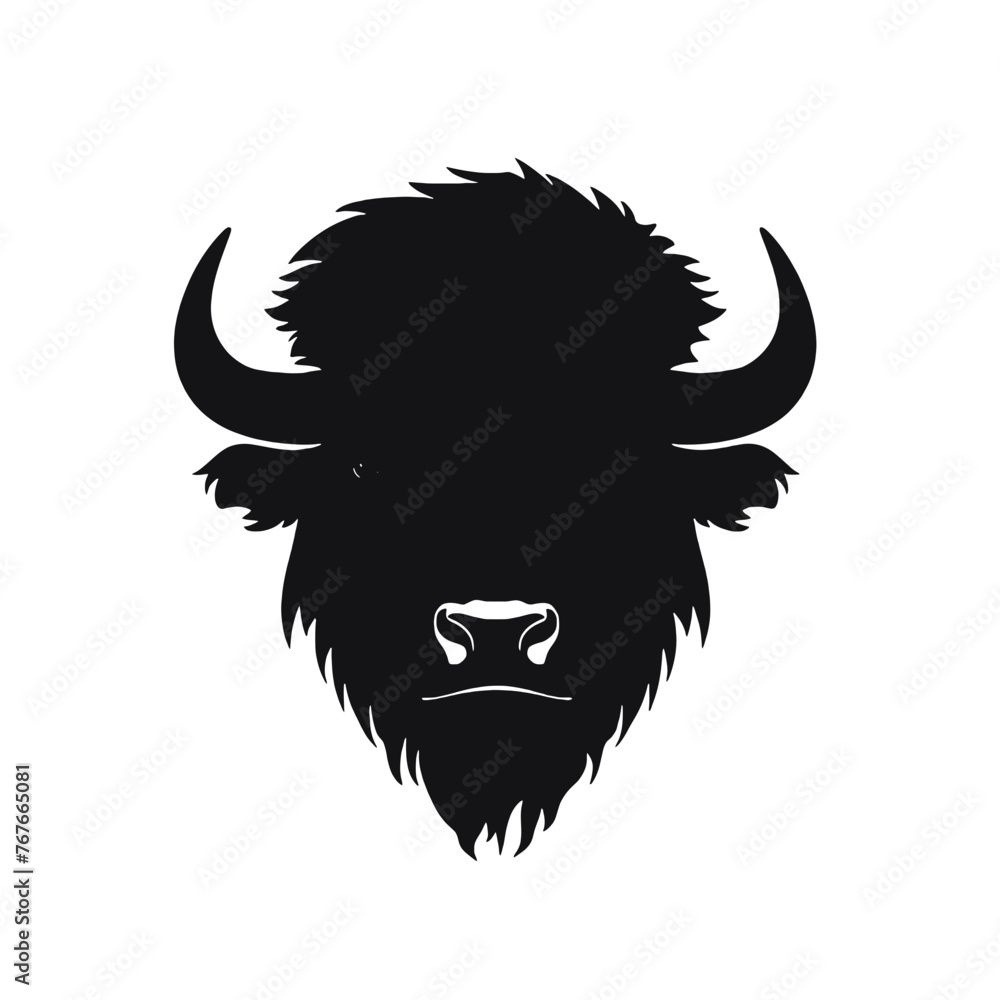 Fototapeta premium vector illustration tattoo - bison
