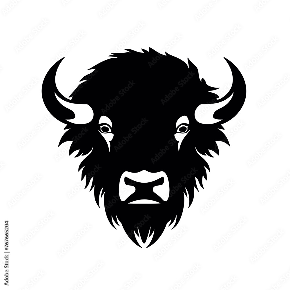 vector illustration tattoo - bison
