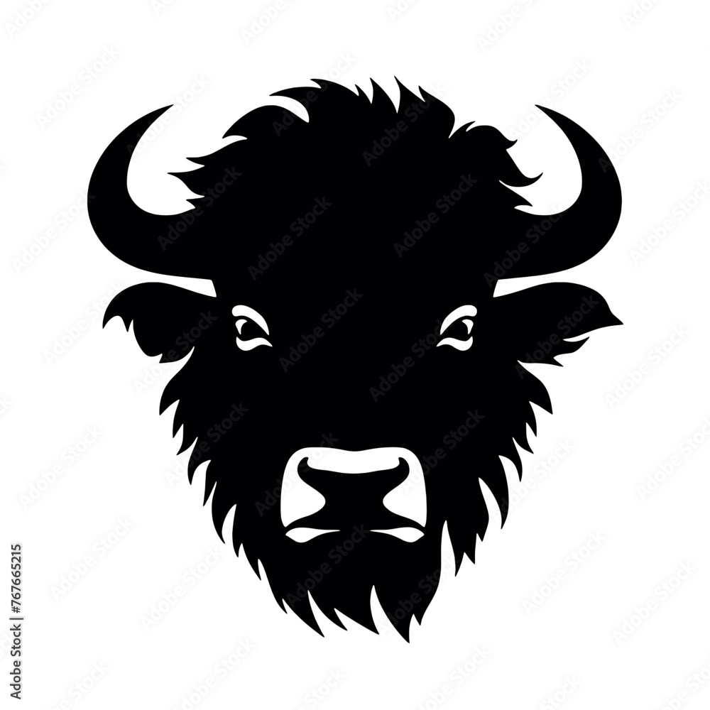 Fototapeta premium vector illustration tattoo - bison