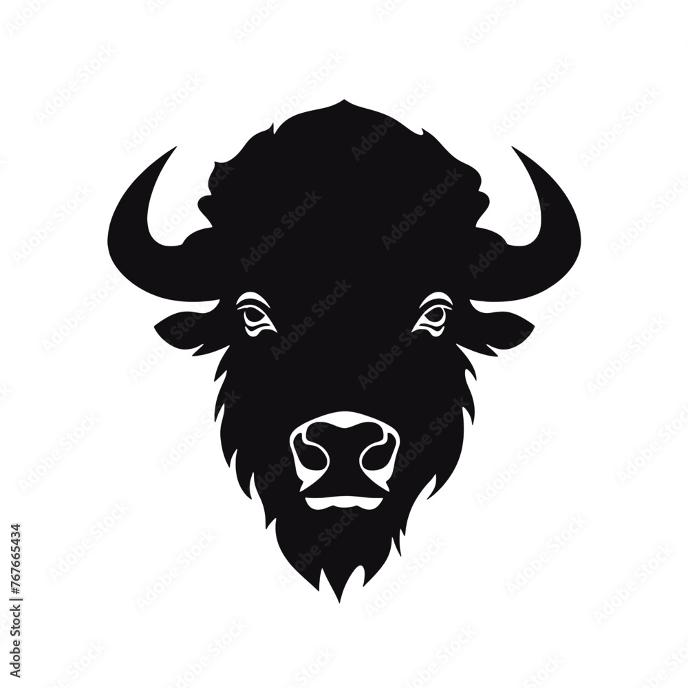 vector illustration tattoo - bison vector illustration tattoo - bison