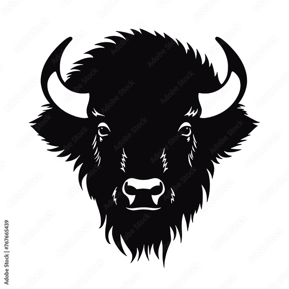 vector illustration tattoo - bison vector illustration tattoo - bison