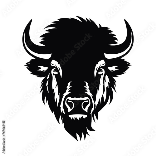 Fototapeta Naklejka Na Ścianę i Meble -  vector illustration tattoo - bison