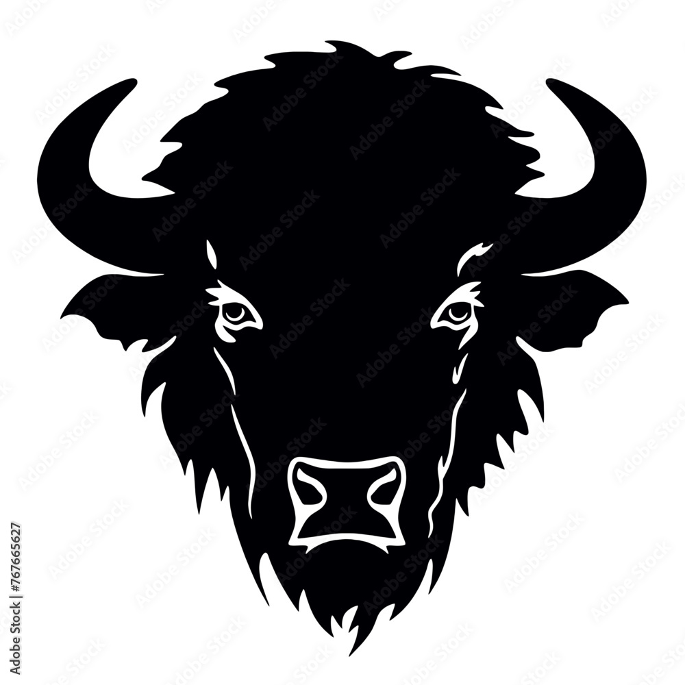Fototapeta premium Buffalo - American Bison Silhouette 