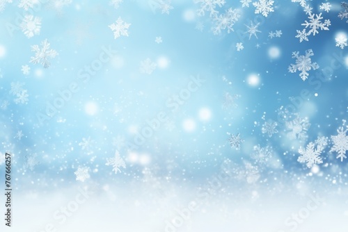 Winter background falling snowflakes © Aida